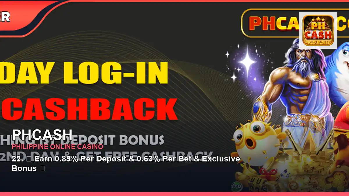 PHCASH online casino and slot games for Philippine players