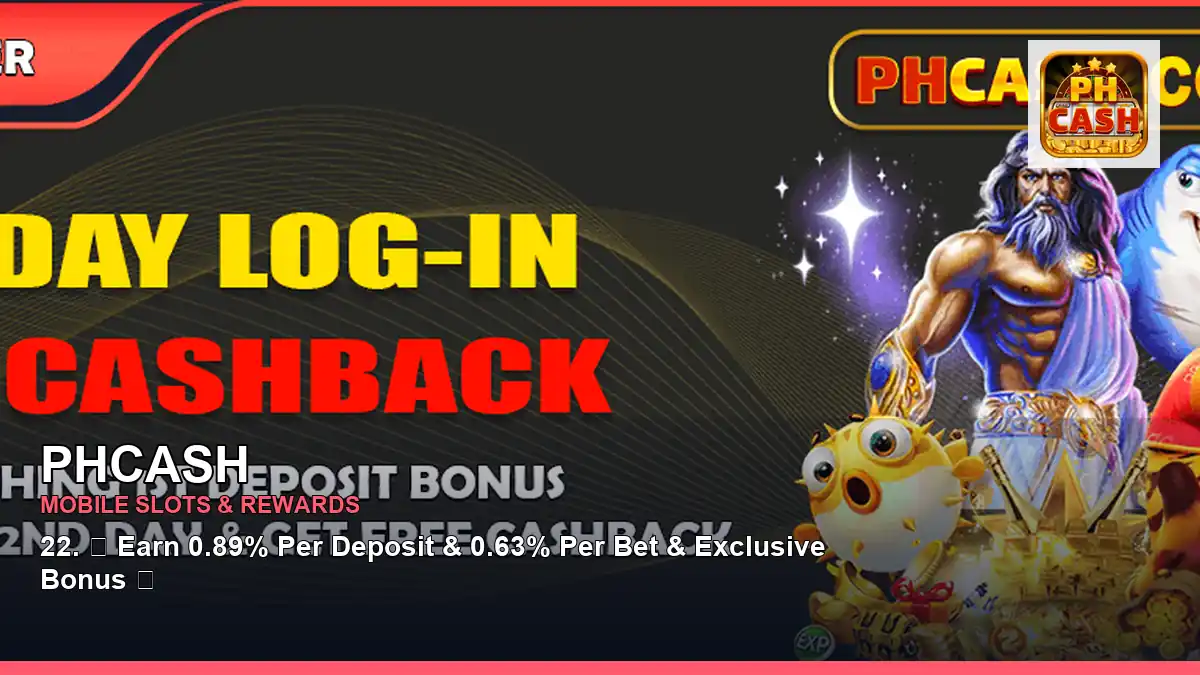 PHCASH mobile slots promotion for Philippine players
